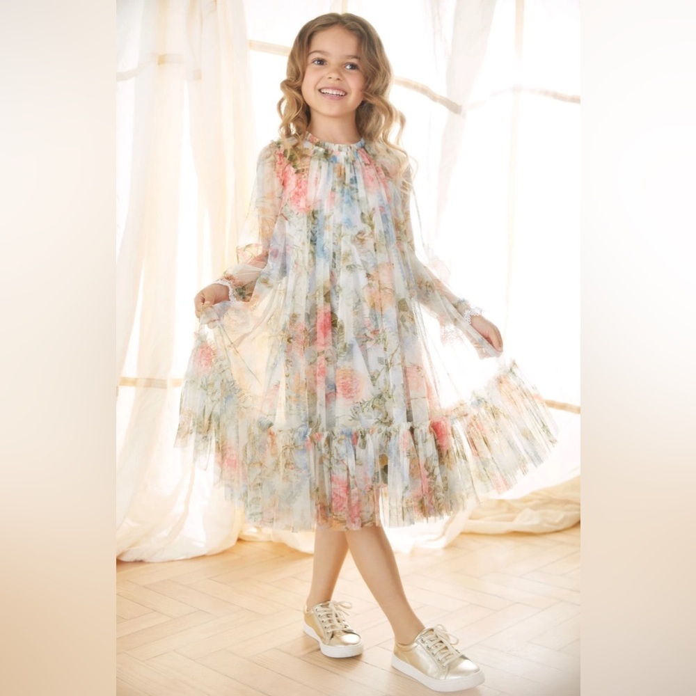 Needle and Thread Rose Ditsy Kids Dress in Sz 9